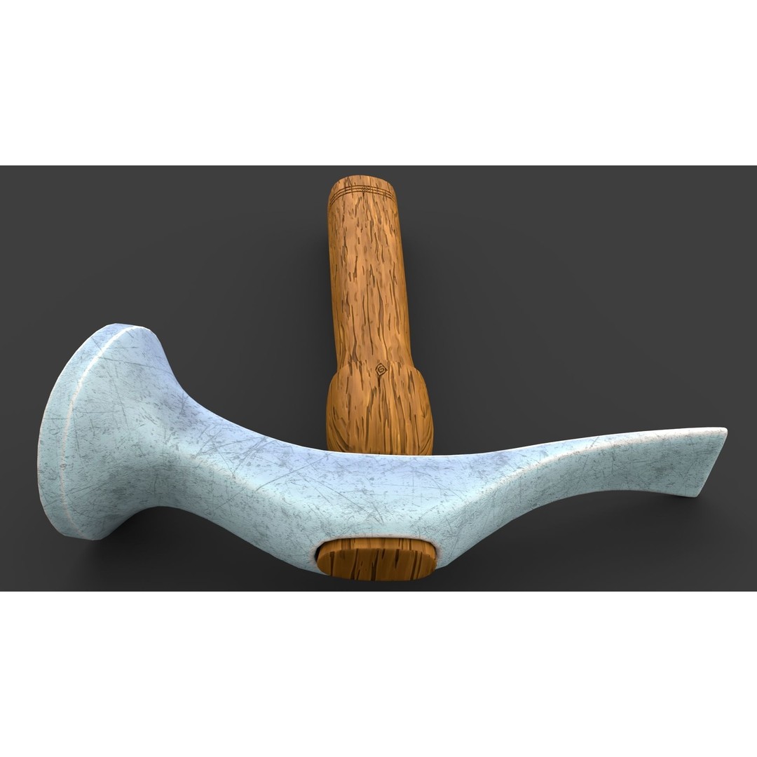 Shoe Hammer 3D Model – Low Poly Industrial Tool with PBR Textures - View 43