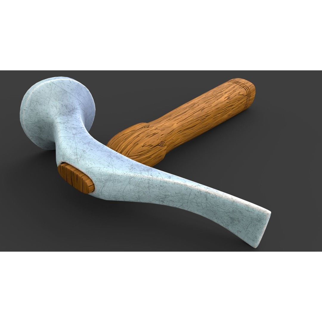 Shoe Hammer 3D Model – Low Poly Industrial Tool with PBR Textures - View 44