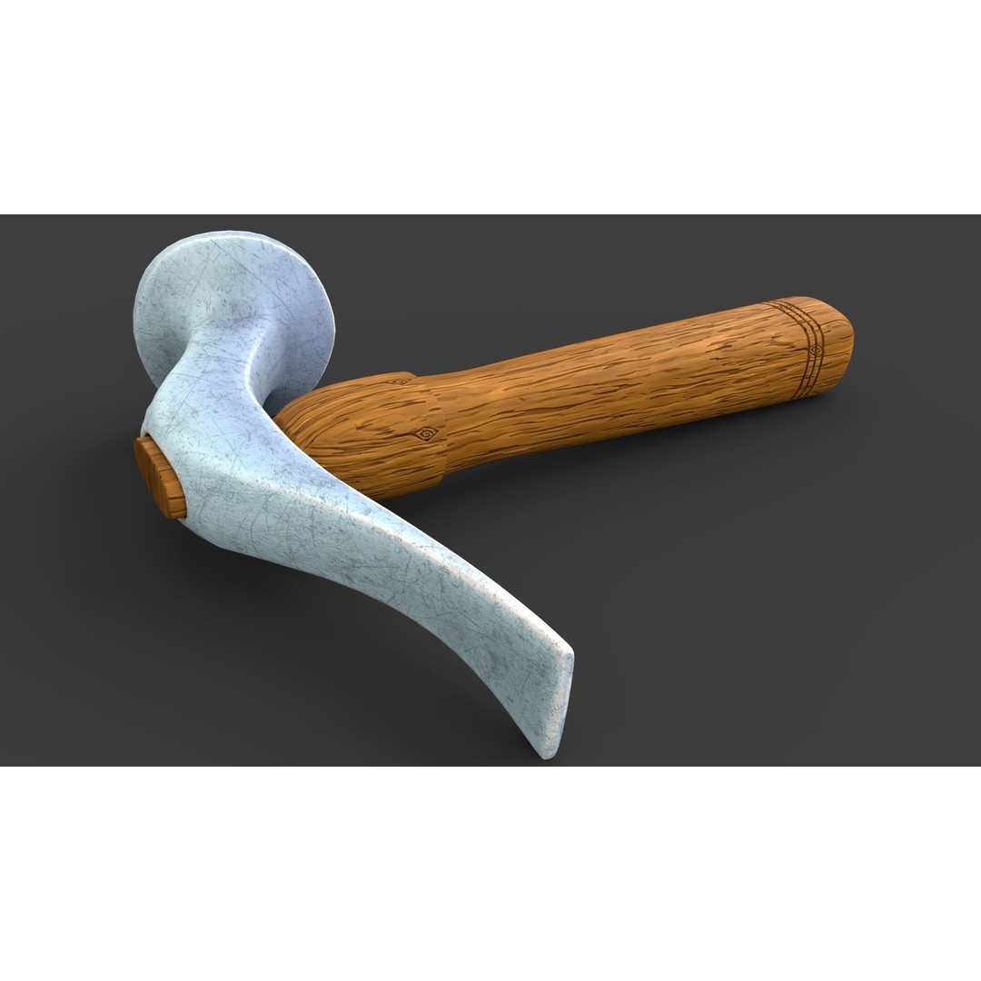 Shoe Hammer 3D Model – Low Poly Industrial Tool with PBR Textures - View 45