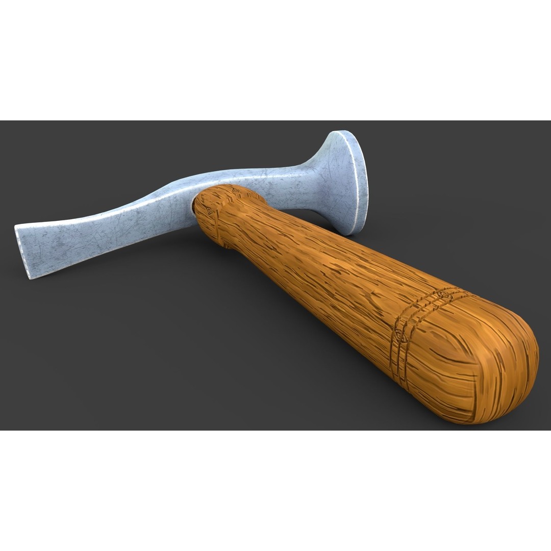 Shoe Hammer 3D Model – Low Poly Industrial Tool with PBR Textures - View 47