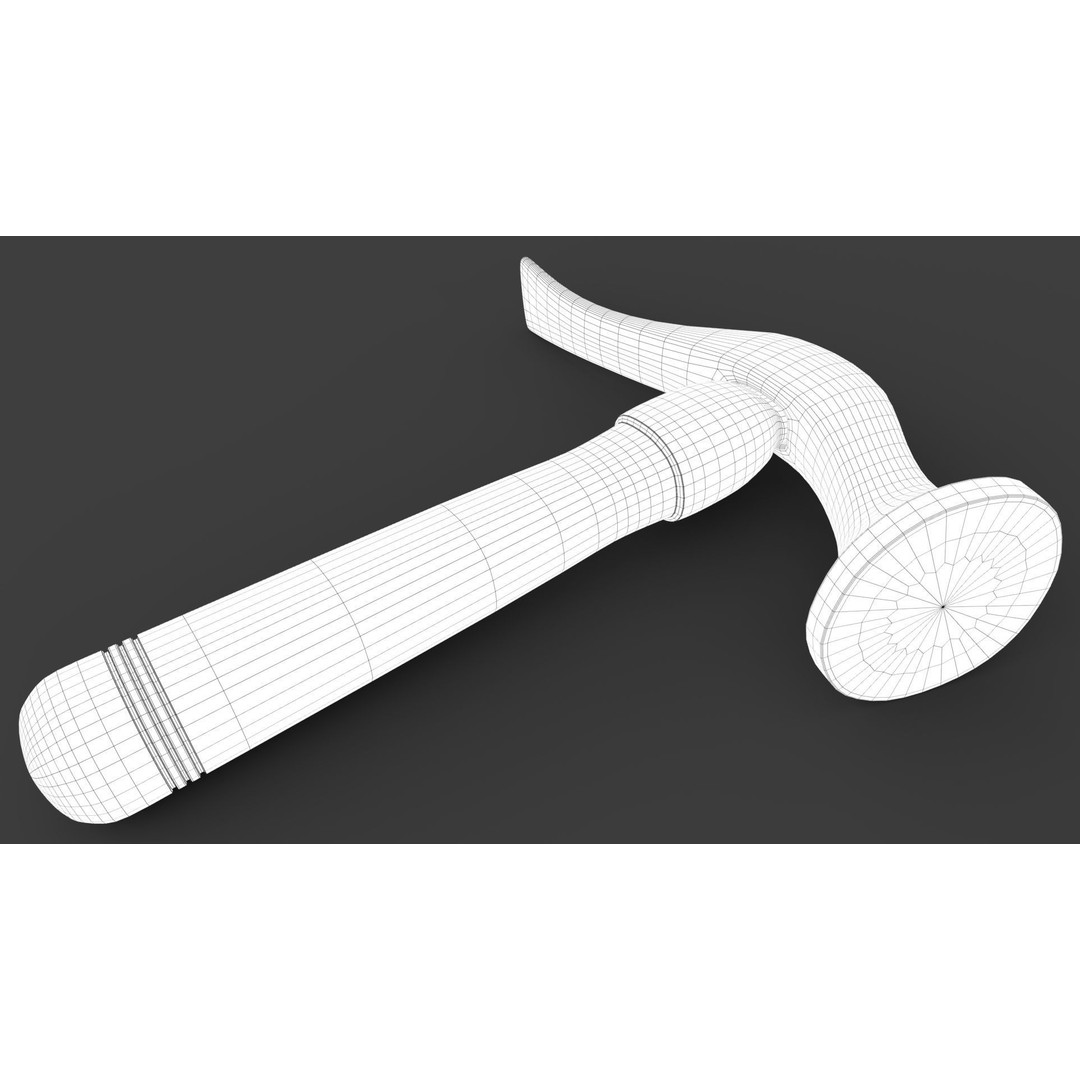 Shoe Hammer 3D Model – Low Poly Industrial Tool with PBR Textures - View 5
