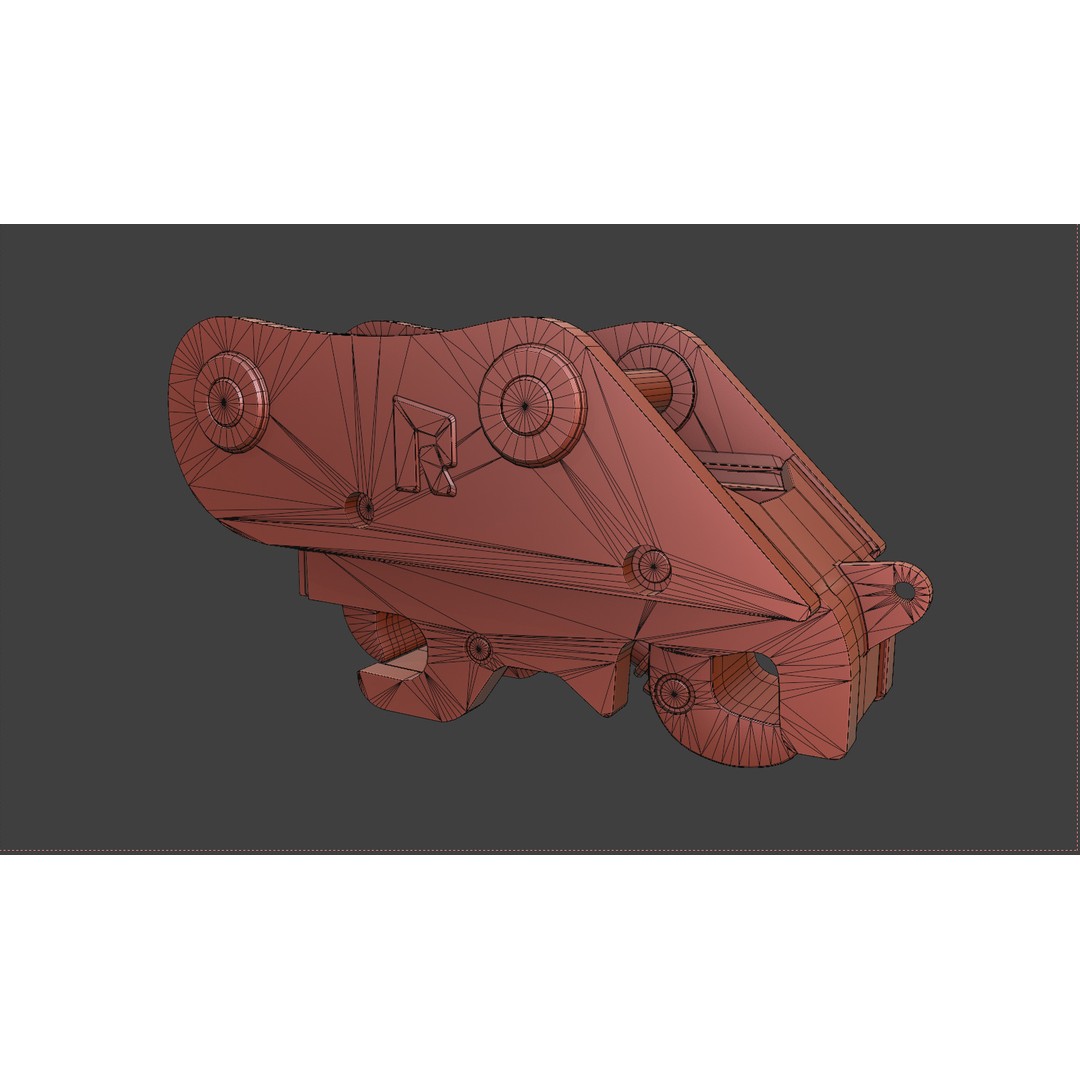 Rockland Excavator Attachment 3D Model – Low Poly Game Asset, FBX - View 10