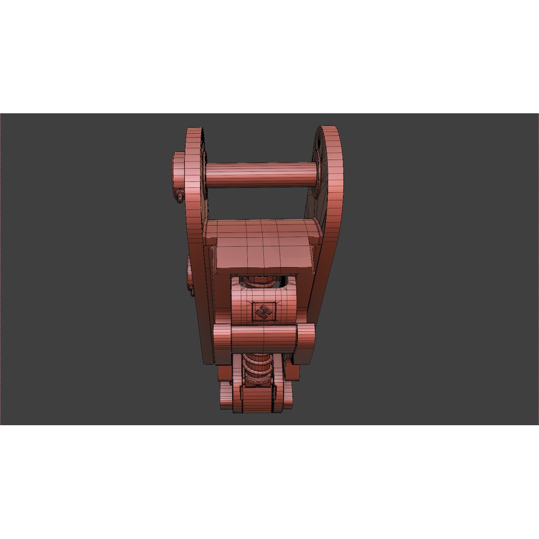 Rockland Excavator Attachment 3D Model – Low Poly Game Asset, FBX - View 12