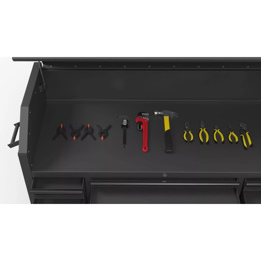 Metal Utility Chest 3D Model – Industrial Tool Storage with 23 Drawers - View 7