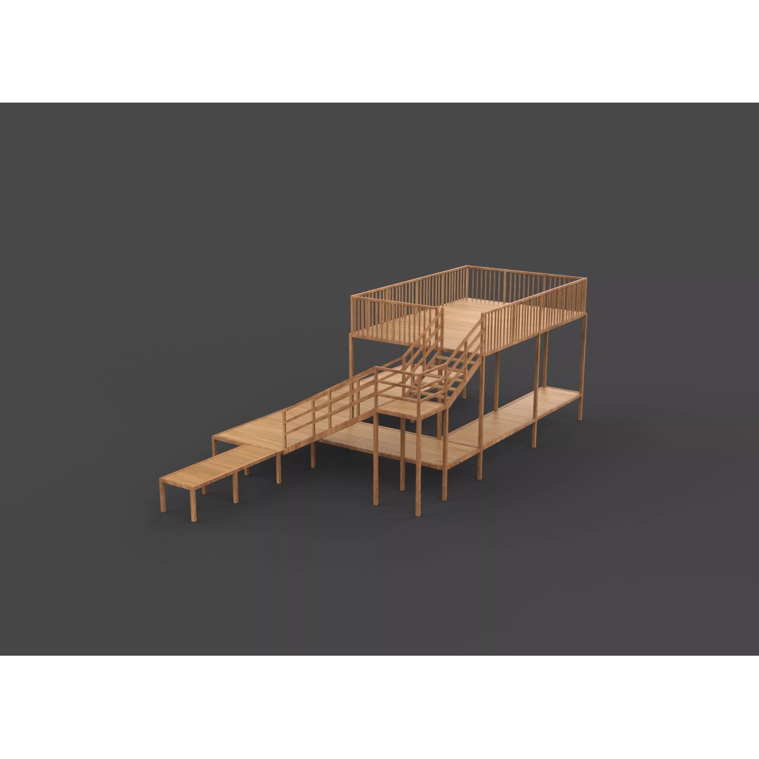 Boatlifts and Docks 3D Model – Detailed Industrial Structure, FBX, OBJ - View 12