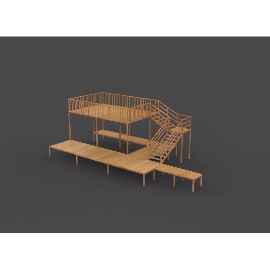 Boatlifts and Docks 3D Model – Detailed Industrial Structure, FBX, OBJ - View 13