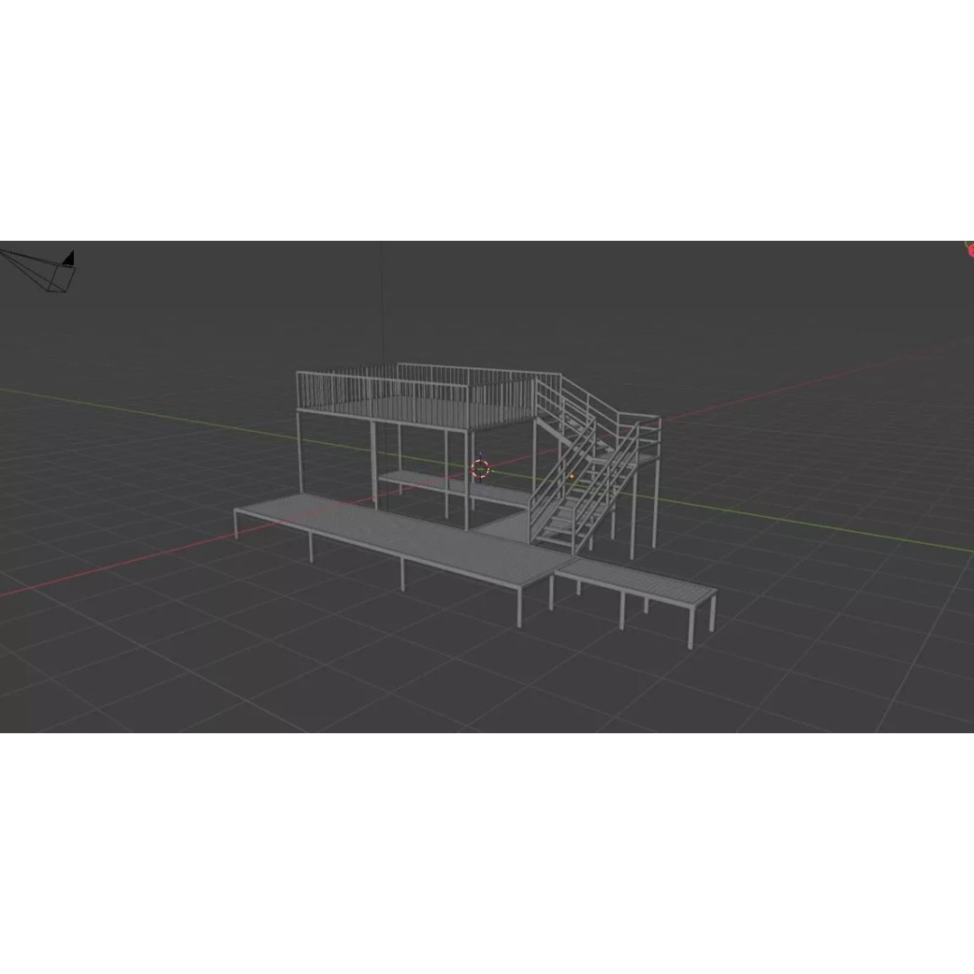 Boatlifts and Docks 3D Model – Detailed Industrial Structure, FBX, OBJ - View 14