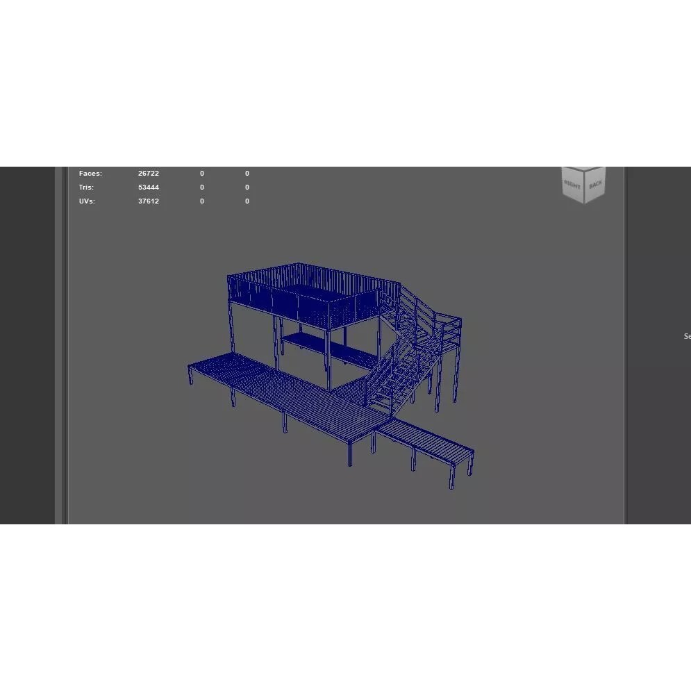 Boatlifts and Docks 3D Model – Detailed Industrial Structure, FBX, OBJ - View 15