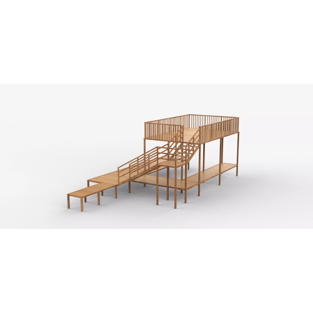 Boatlifts and Docks 3D Model – Detailed Industrial Structure, FBX, OBJ - View 3