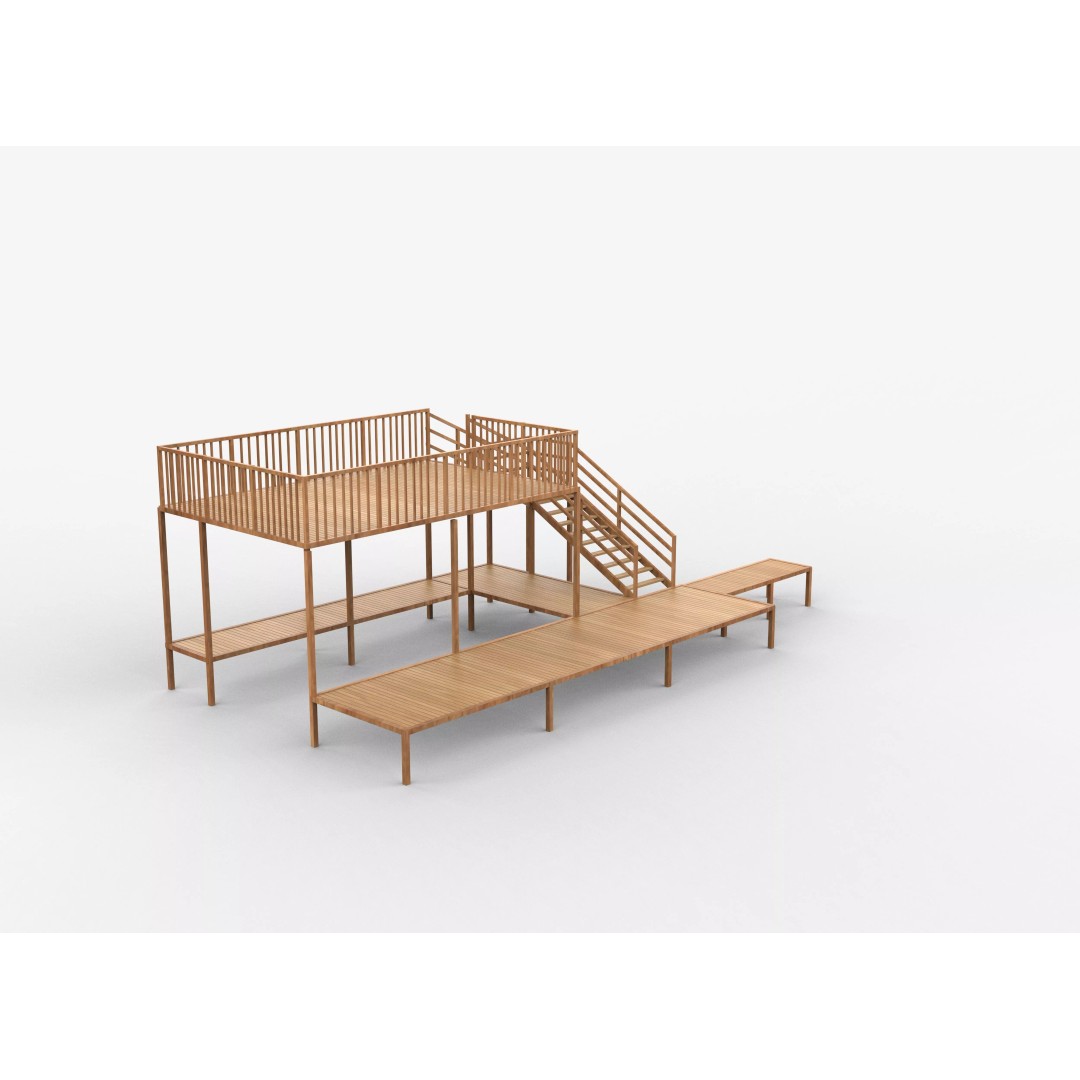 Boatlifts and Docks 3D Model – Detailed Industrial Structure, FBX, OBJ - View 4