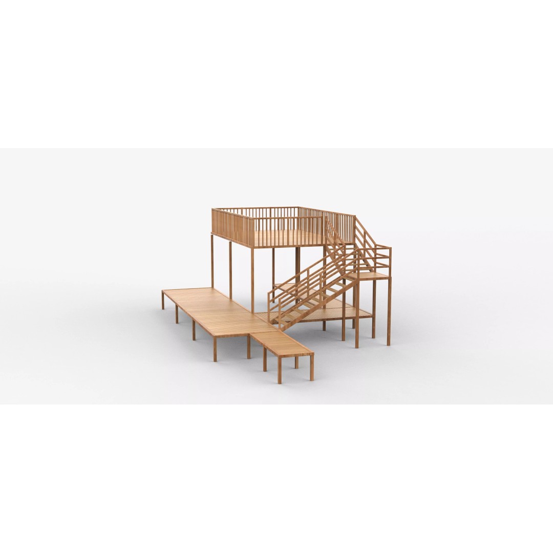 Boatlifts and Docks 3D Model – Detailed Industrial Structure, FBX, OBJ - View 5