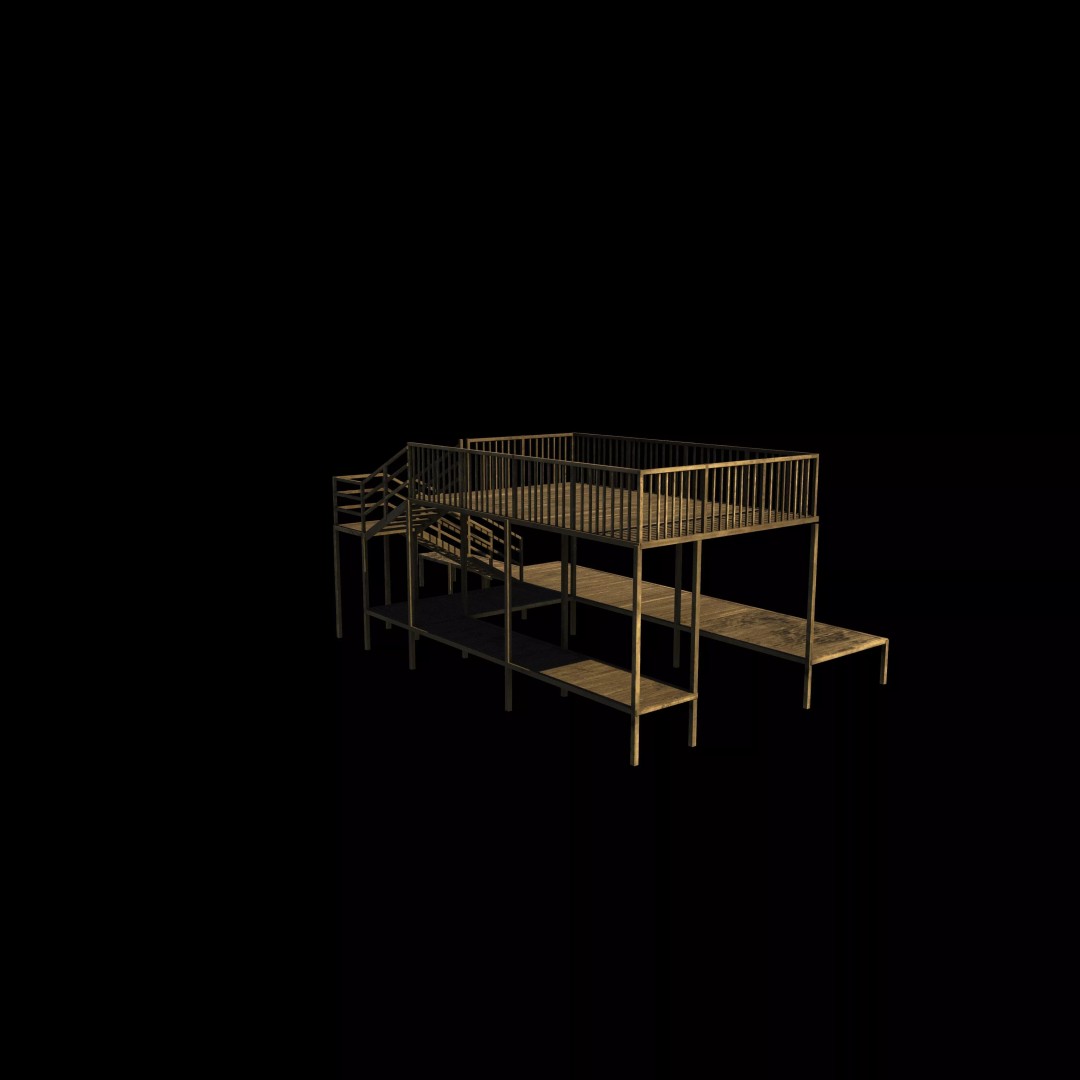 Boatlifts and Docks 3D Model – Detailed Industrial Structure, FBX, OBJ - View 9