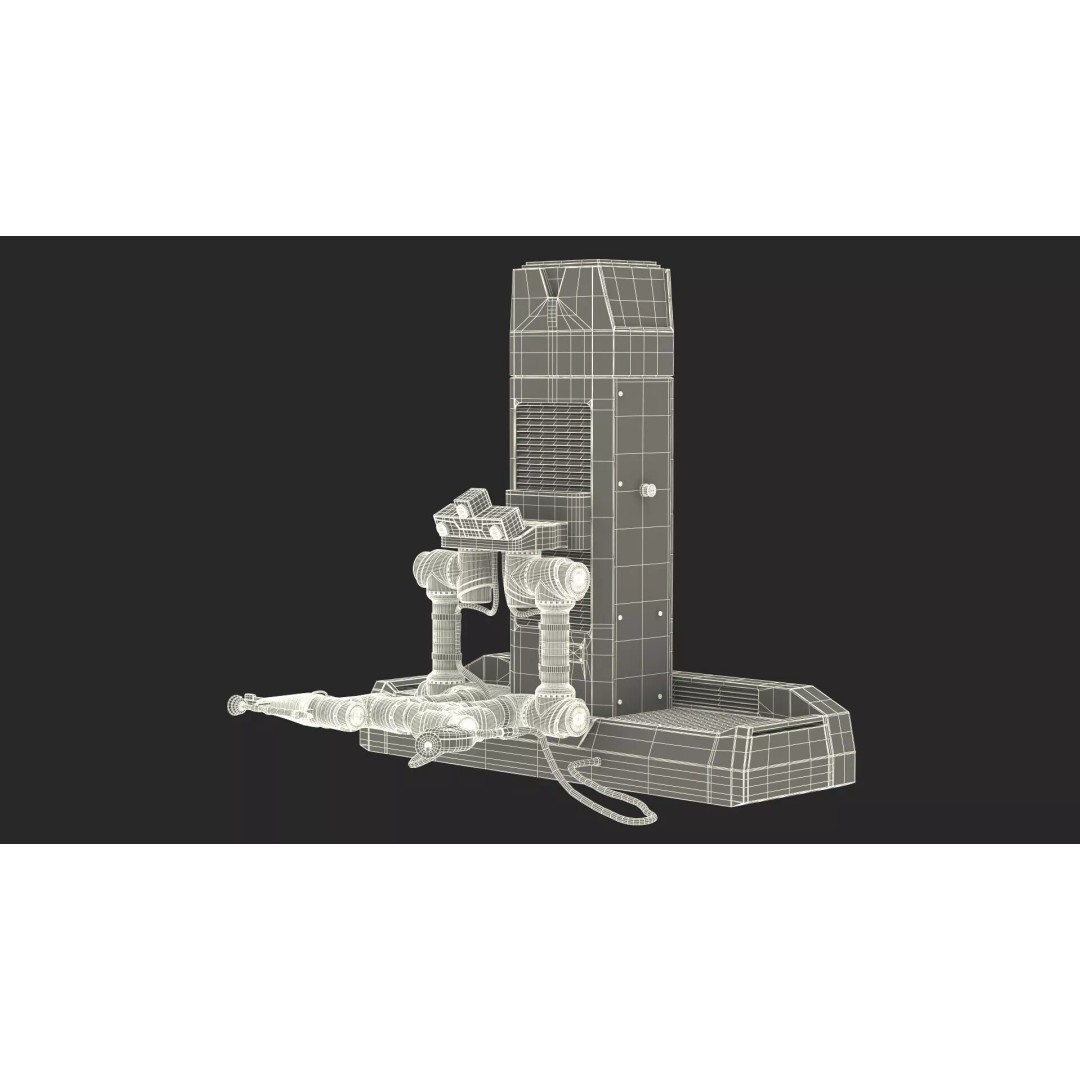 Robotic Fueling Arm Station 3D Model – Industrial Automated Fuel Dispenser - View 18