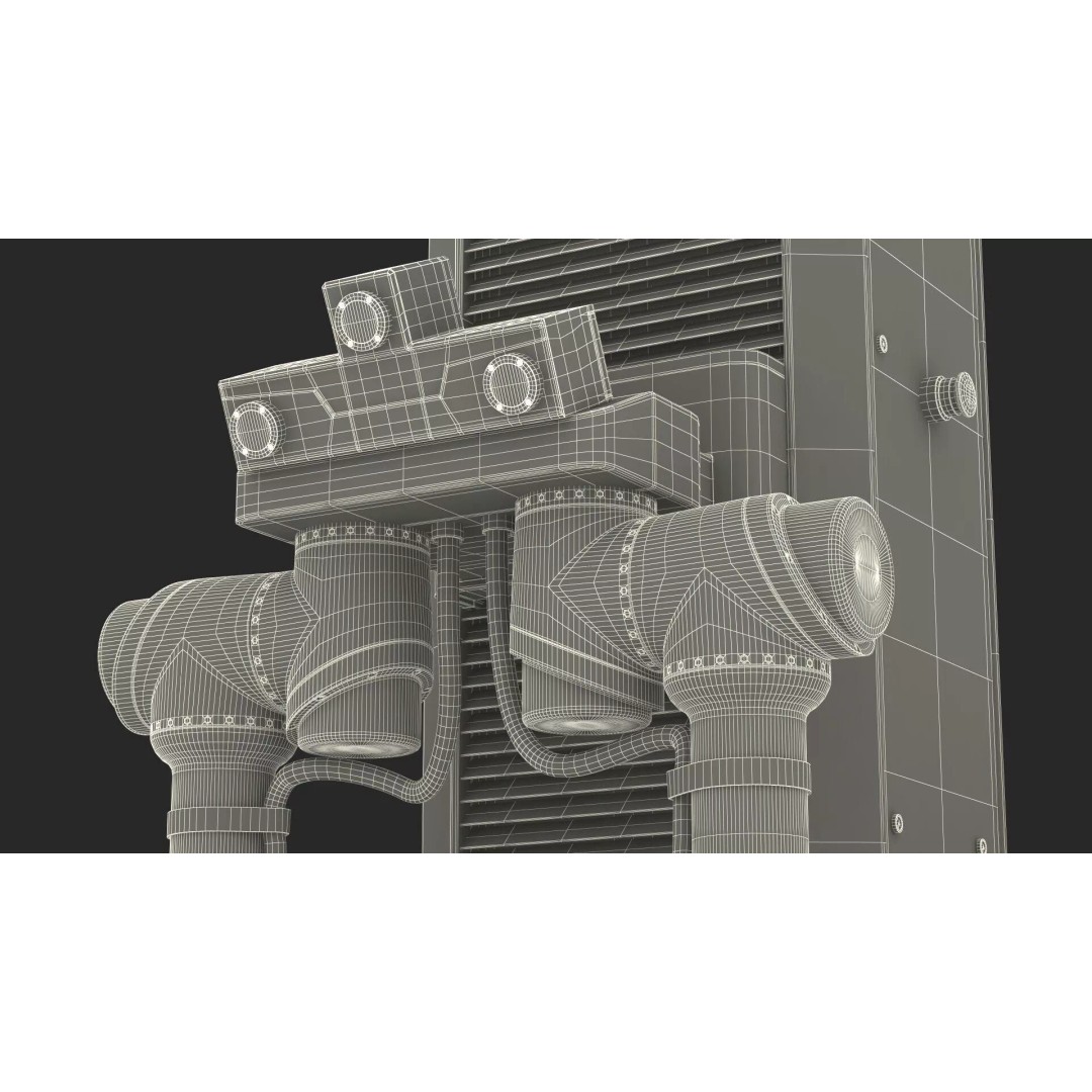 Robotic Fueling Arm Station 3D Model – Industrial Automated Fuel Dispenser - View 20