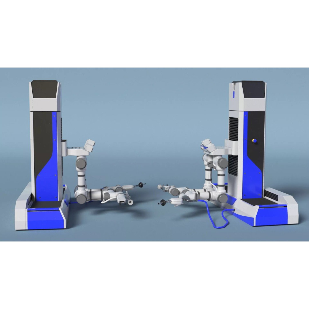 Robotic Fueling Arm Station 3D Model – Industrial Automated Fuel Dispenser - View 5