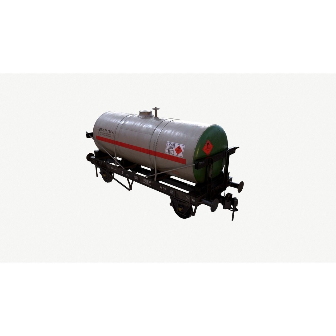 Rail Tanker 3D Model – High Poly PBR Asset, FBX Format - View 11
