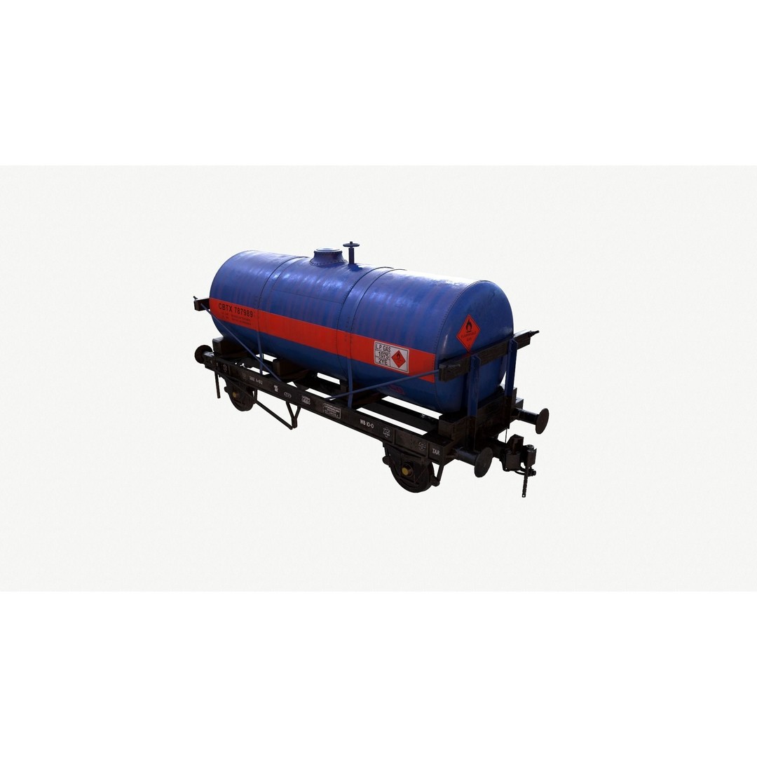 Rail Tanker 3D Model – High Poly PBR Asset, FBX Format - View 12
