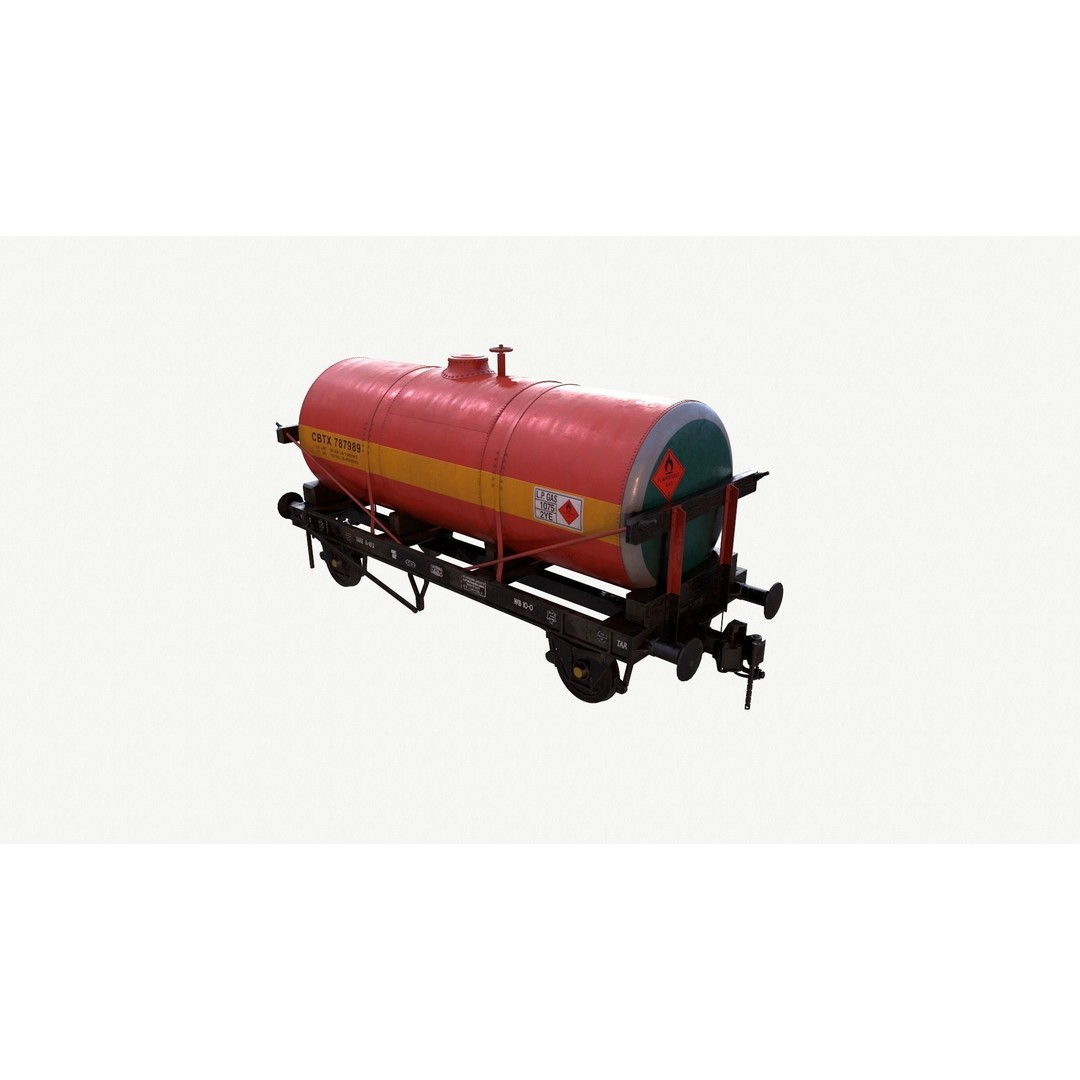Rail Tanker 3D Model – High Poly PBR Asset, FBX Format - View 13