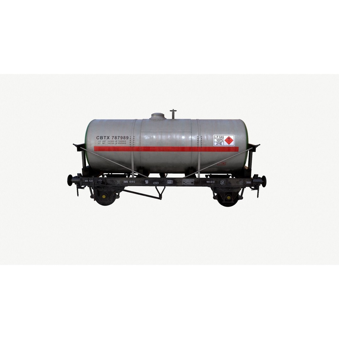 Rail Tanker 3D Model – High Poly PBR Asset, FBX Format - View 14