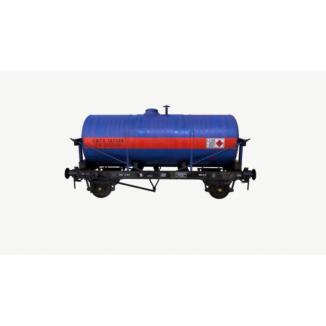 Rail Tanker 3D Model – High Poly PBR Asset, FBX Format - View 15