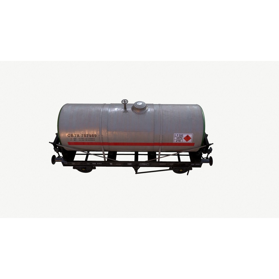 Rail Tanker 3D Model – High Poly PBR Asset, FBX Format - View 17