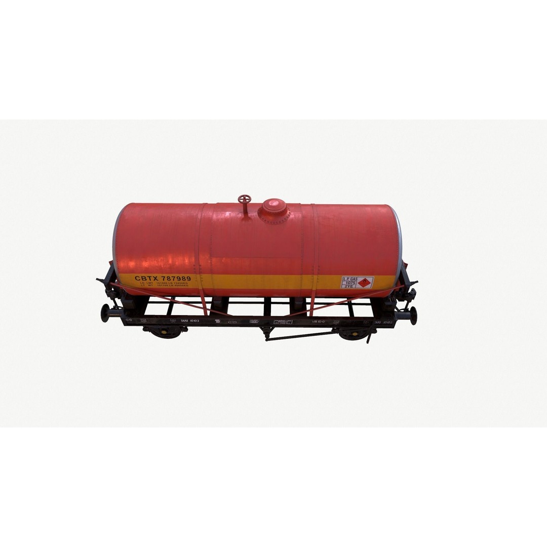 Rail Tanker 3D Model – High Poly PBR Asset, FBX Format - View 19