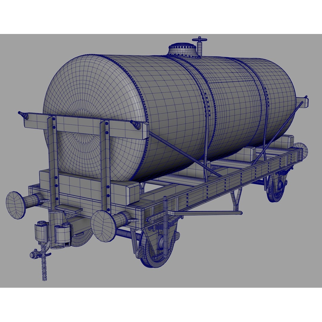 Rail Tanker 3D Model – High Poly PBR Asset, FBX Format - View 30