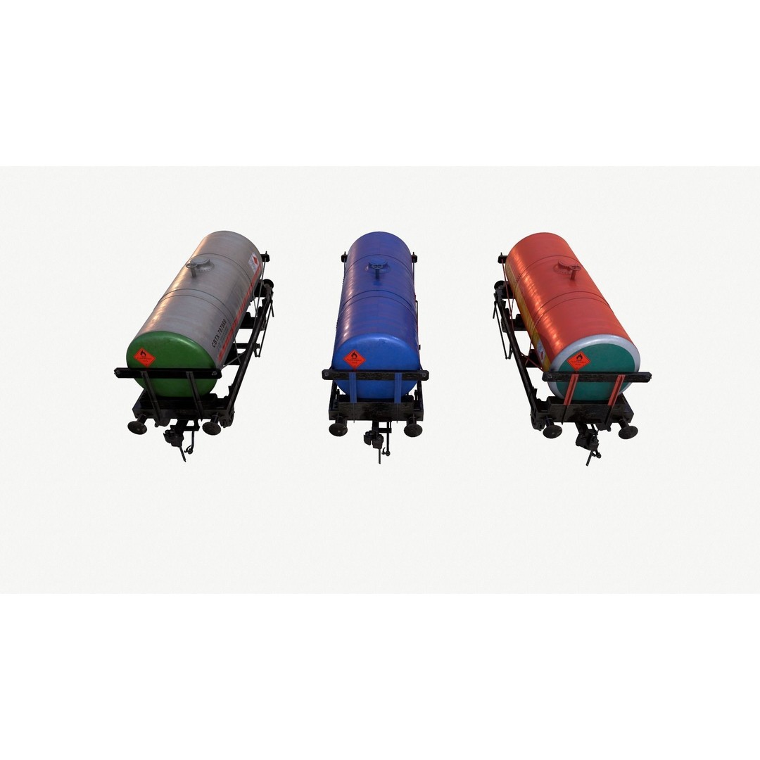 Rail Tanker 3D Model – High Poly PBR Asset, FBX Format - View 5