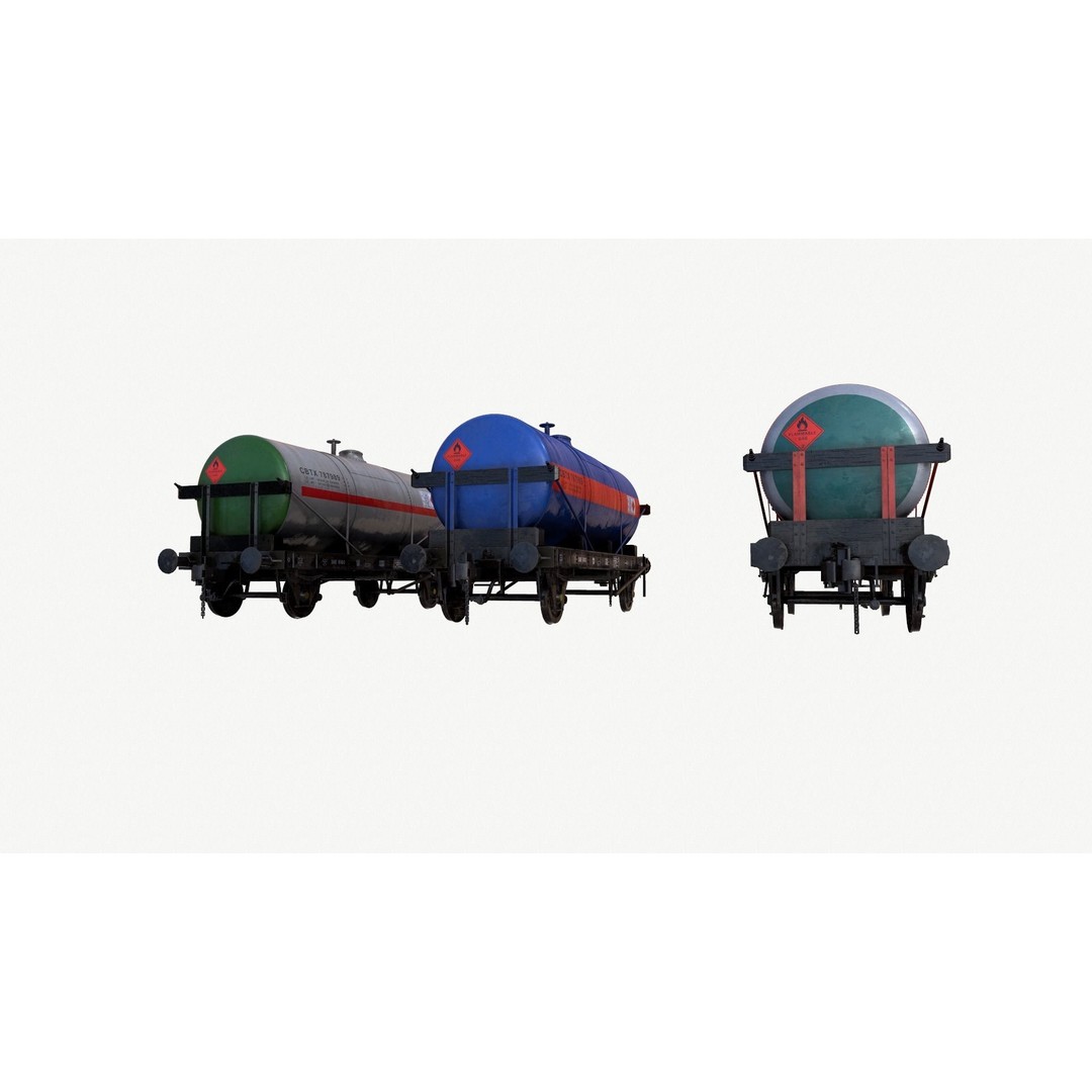 Rail Tanker 3D Model – High Poly PBR Asset, FBX Format - View 6