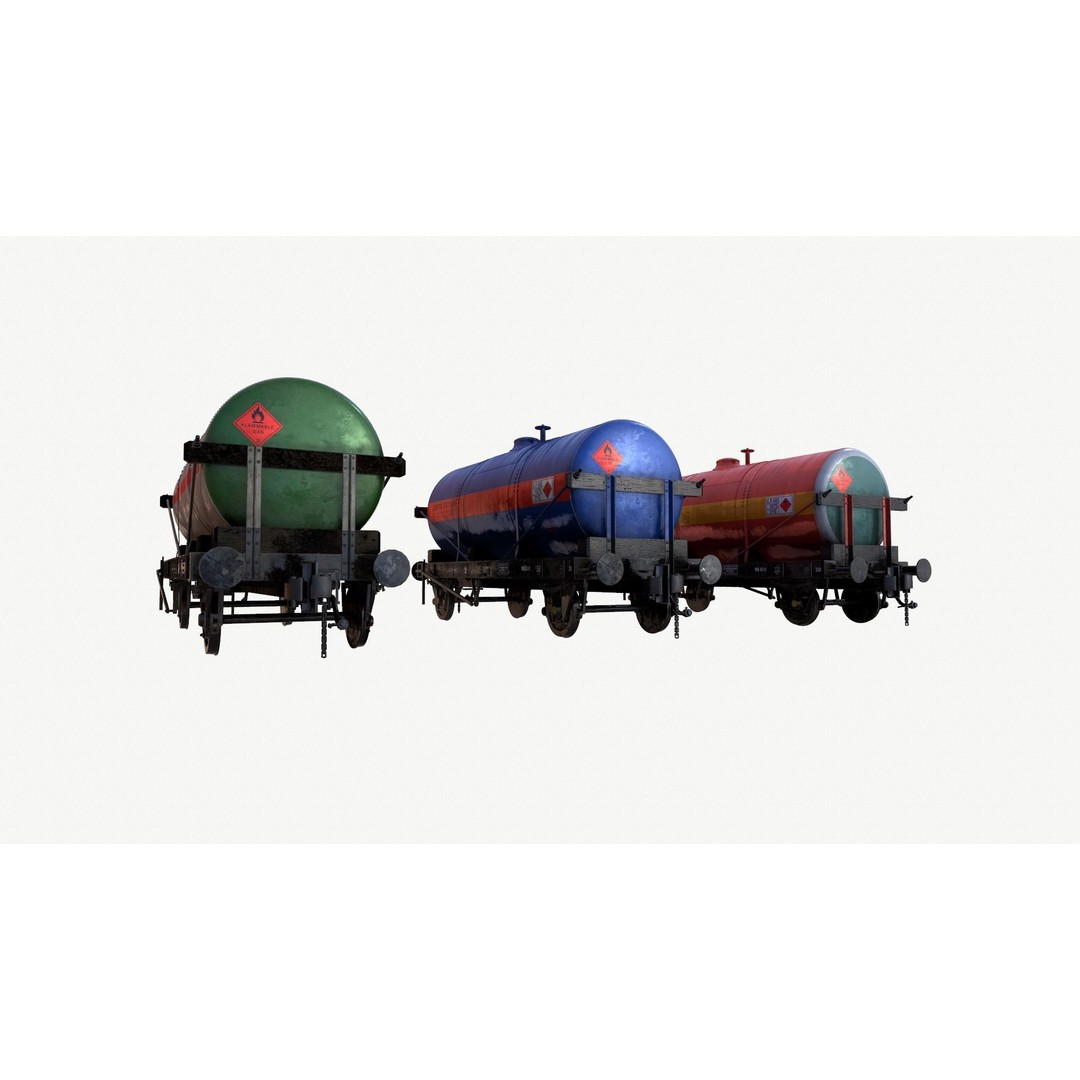 Rail Tanker 3D Model – High Poly PBR Asset, FBX Format - View 7