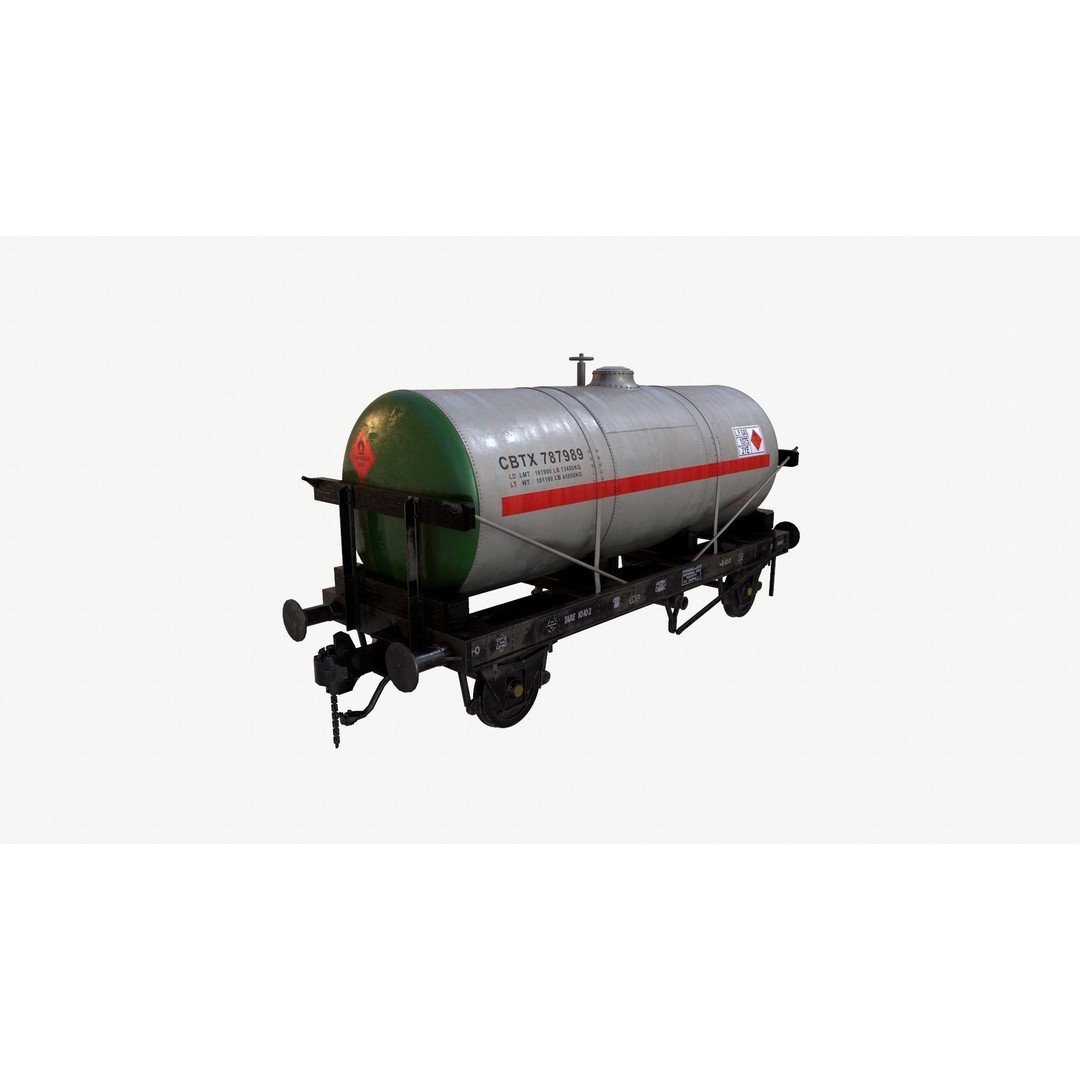 Rail Tanker 3D Model – High Poly PBR Asset, FBX Format - View 8
