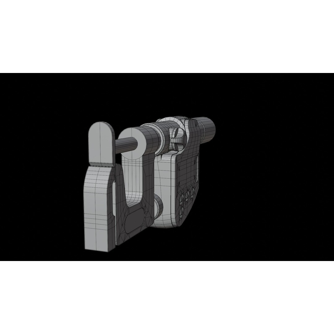 Micrometer 3D Model – Low Poly Industrial Tool, FBX, OBJ, PBR