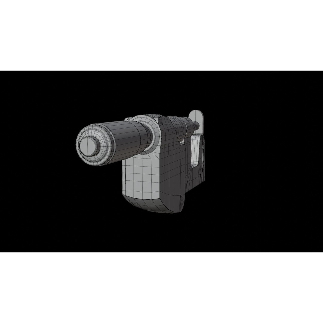 Micrometer 3D Model – Low Poly Industrial Tool, FBX, OBJ, PBR - View 17