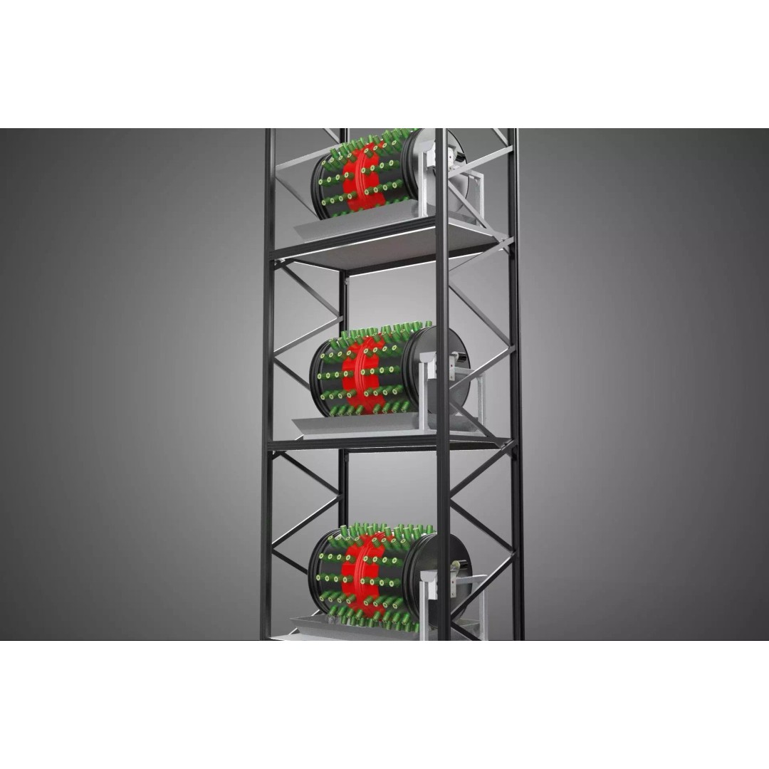 Stacked Vertical Garden Tower Frame 3D Model – Rotary Hydroponic System, FBX