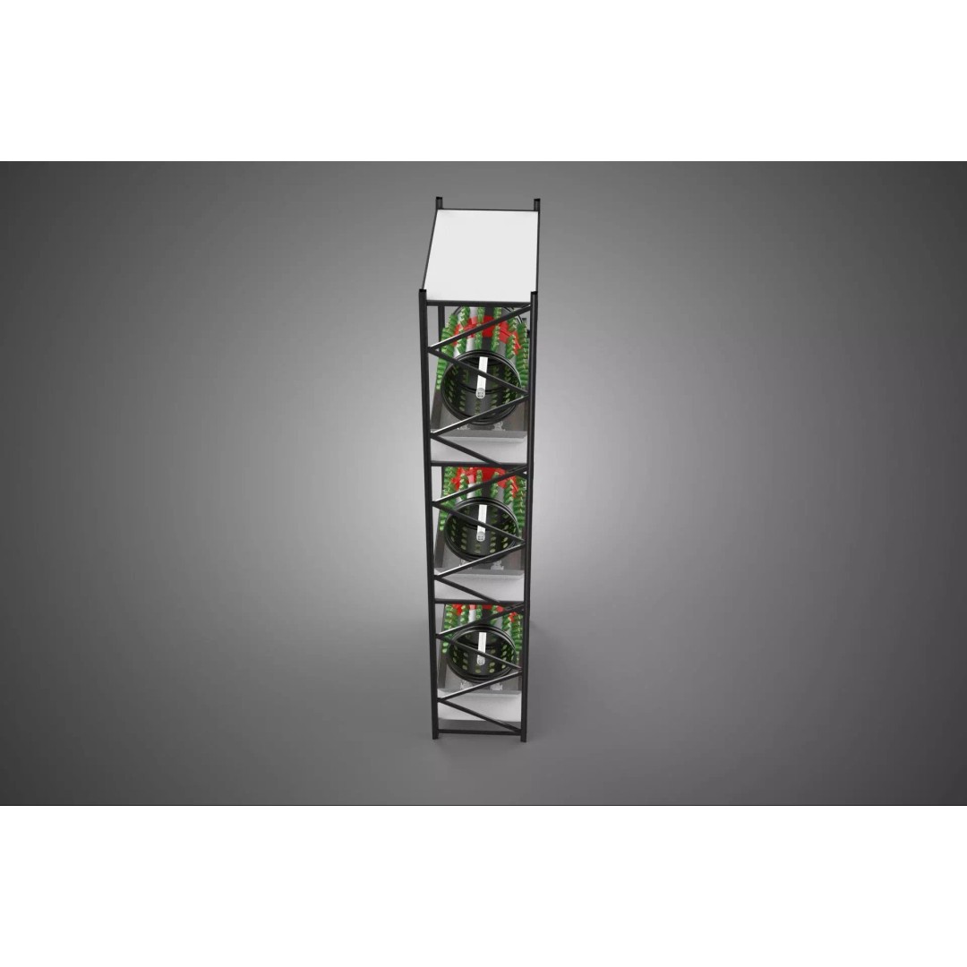Stacked Vertical Garden Tower Frame 3D Model – Rotary Hydroponic System, FBX - View 10