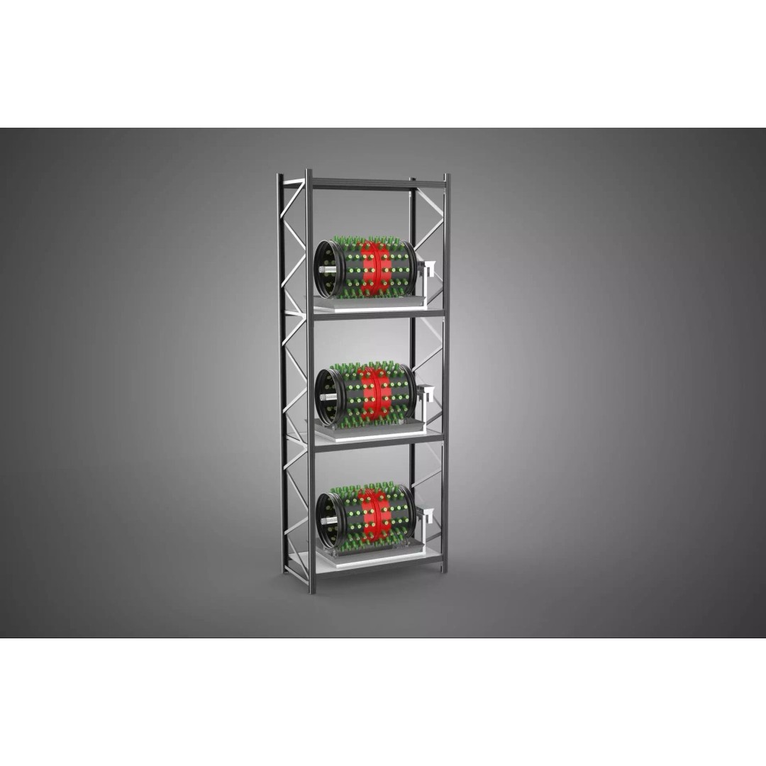 Stacked Vertical Garden Tower Frame 3D Model – Rotary Hydroponic System, FBX - View 2