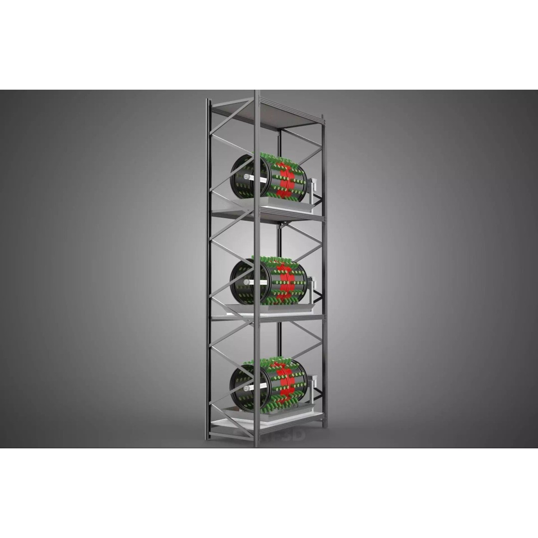 Stacked Vertical Garden Tower Frame 3D Model – Rotary Hydroponic System, FBX - View 31