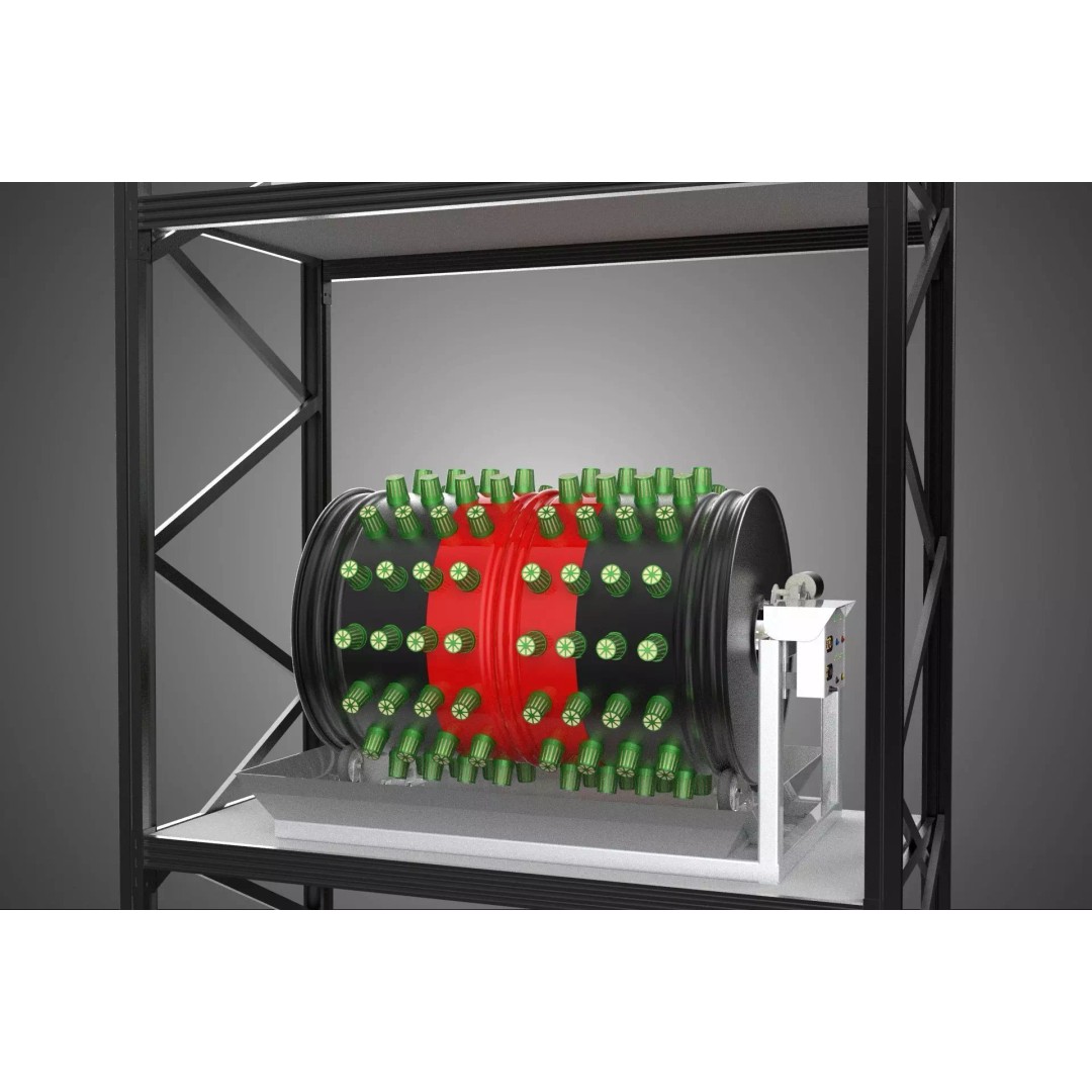 Stacked Vertical Garden Tower Frame 3D Model – Rotary Hydroponic System, FBX - View 36
