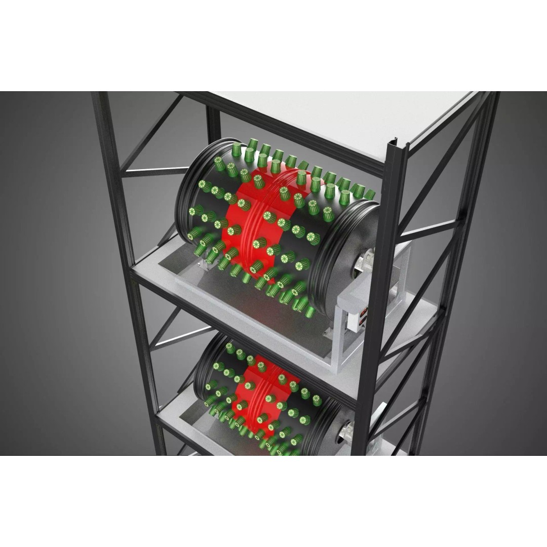Stacked Vertical Garden Tower Frame 3D Model – Rotary Hydroponic System, FBX - View 38