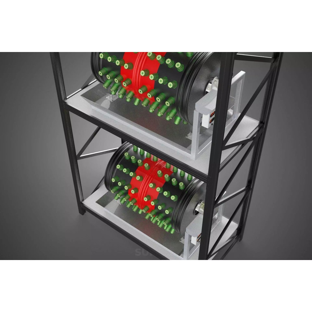 Stacked Vertical Garden Tower Frame 3D Model – Rotary Hydroponic System, FBX - View 40