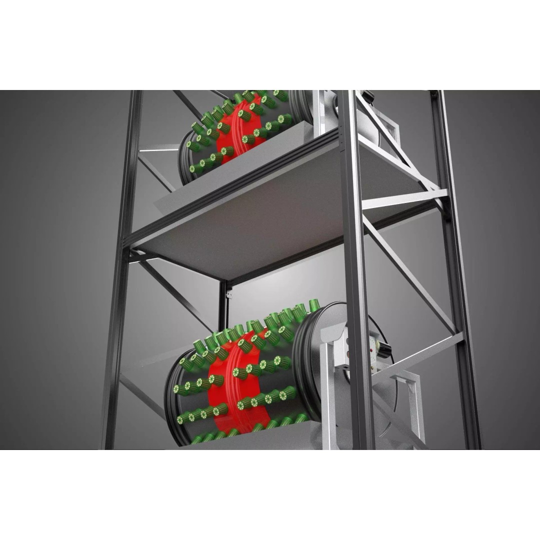 Stacked Vertical Garden Tower Frame 3D Model – Rotary Hydroponic System, FBX - View 41