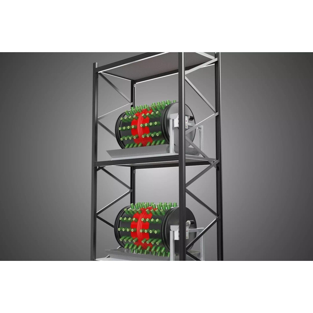 Stacked Vertical Garden Tower Frame 3D Model – Rotary Hydroponic System, FBX - View 42