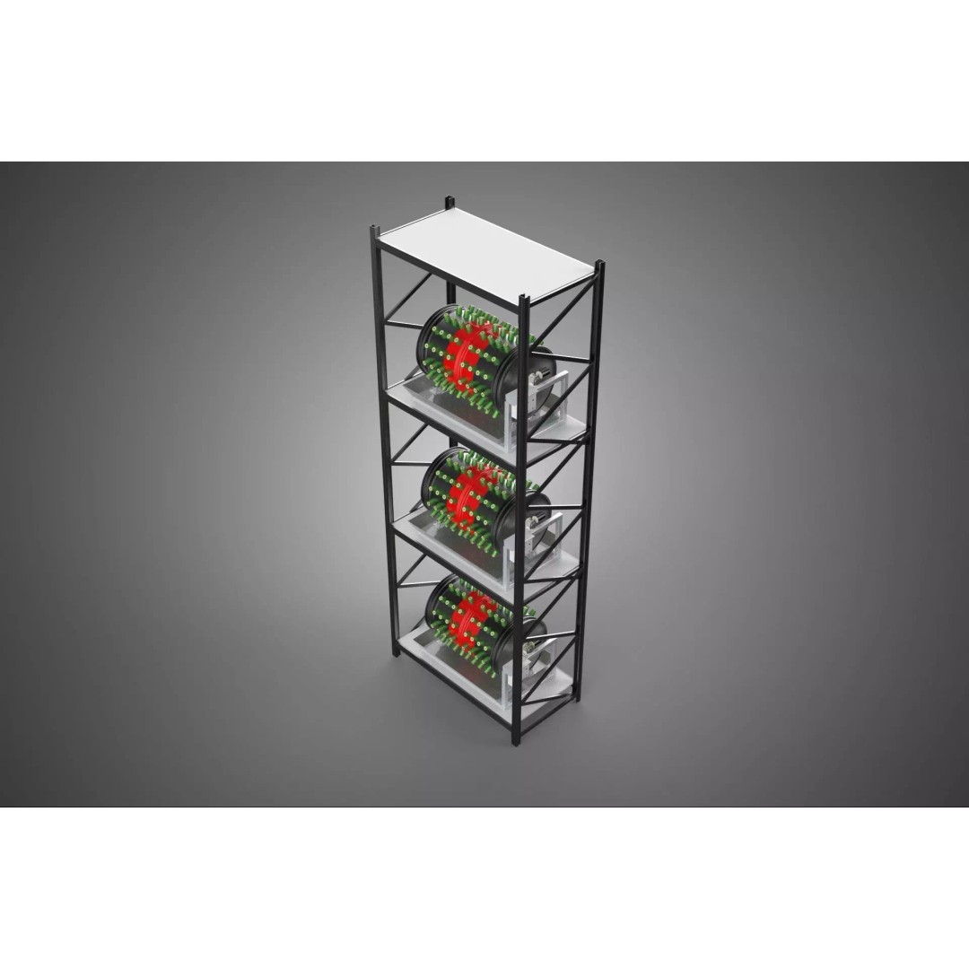 Stacked Vertical Garden Tower Frame 3D Model – Rotary Hydroponic System, FBX - View 5