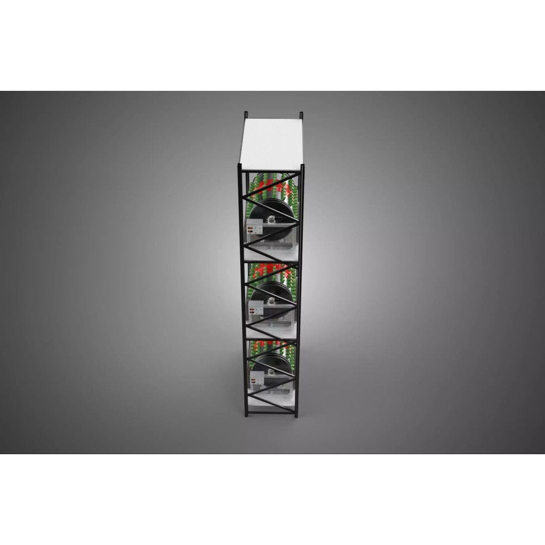 Stacked Vertical Garden Tower Frame 3D Model – Rotary Hydroponic System, FBX - View 6