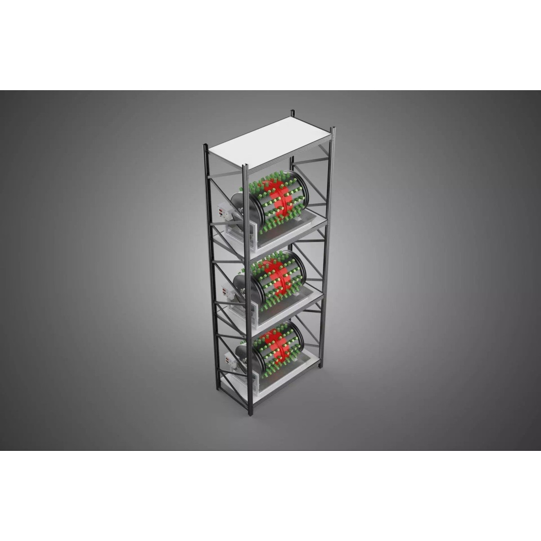 Stacked Vertical Garden Tower Frame 3D Model – Rotary Hydroponic System, FBX - View 7
