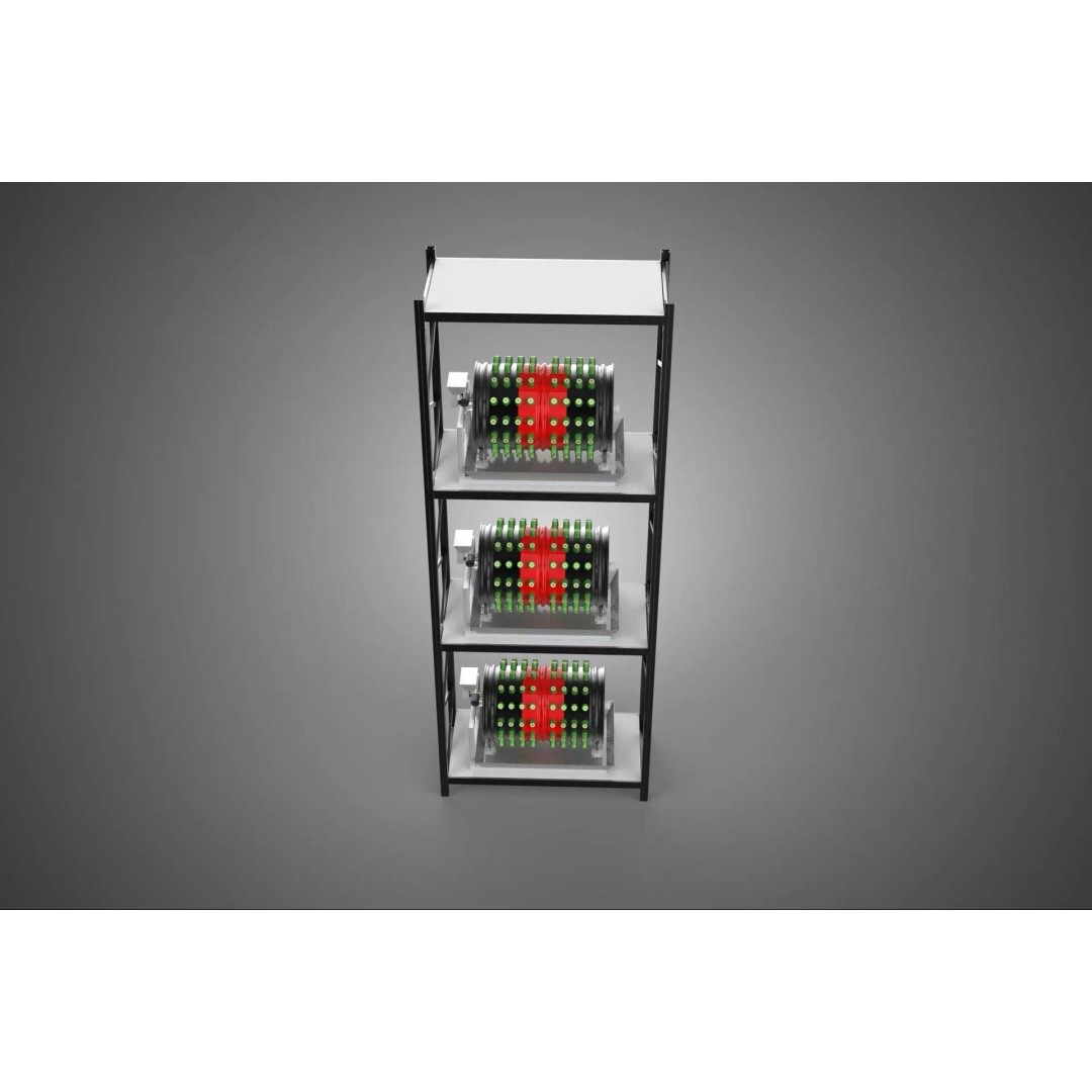 Stacked Vertical Garden Tower Frame 3D Model – Rotary Hydroponic System, FBX - View 8