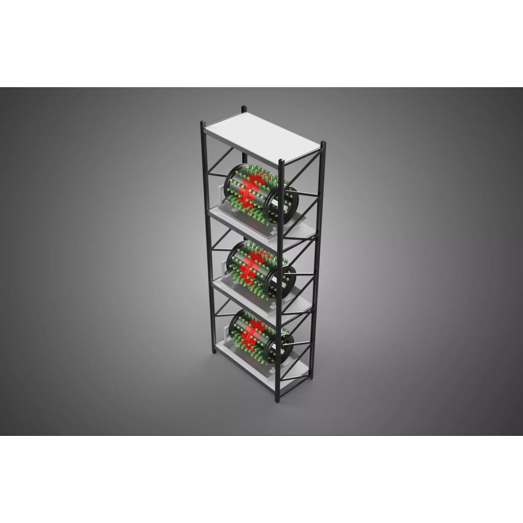 Stacked Vertical Garden Tower Frame 3D Model – Rotary Hydroponic System, FBX - View 9