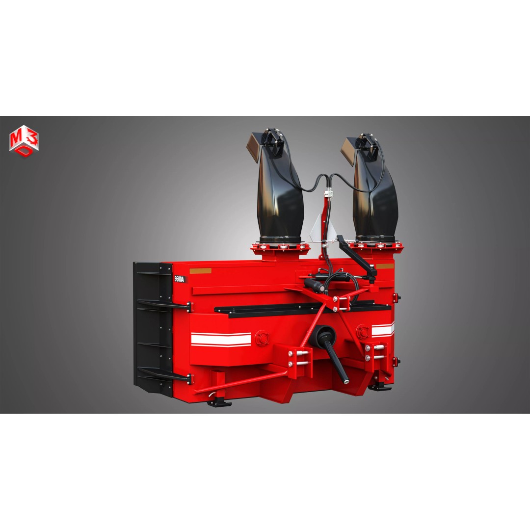 9600A Snow Blower Tractor Attachment 3D Model – High Poly PBR Asset, FBX - View 15