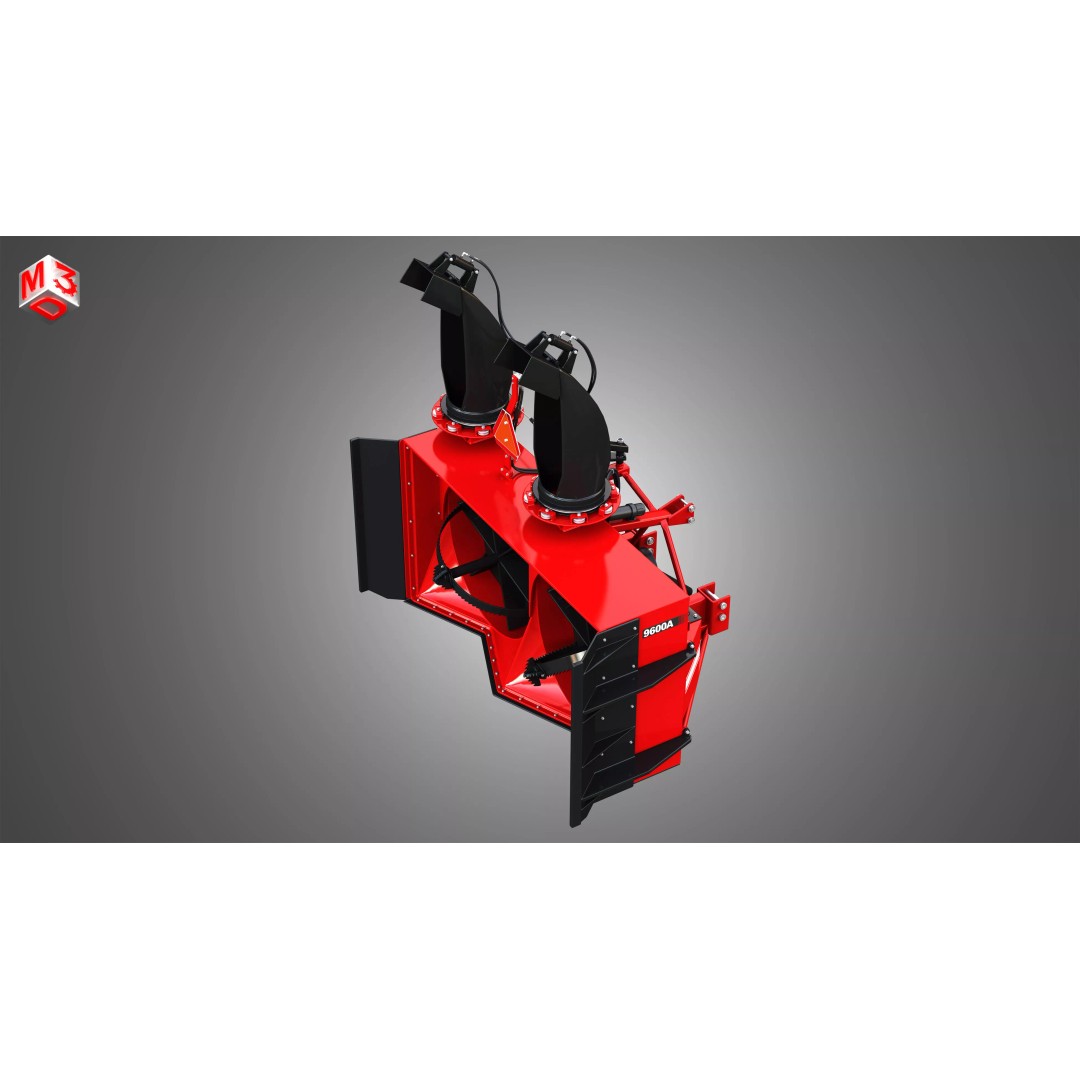 9600A Snow Blower Tractor Attachment 3D Model – High Poly PBR Asset, FBX - View 16