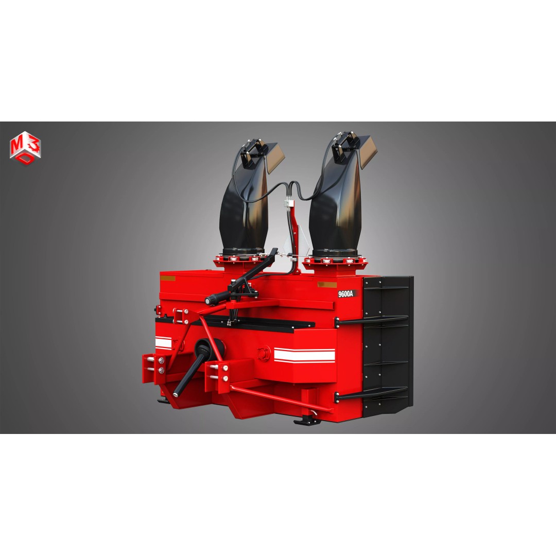 9600A Snow Blower Tractor Attachment 3D Model – High Poly PBR Asset, FBX - View 3